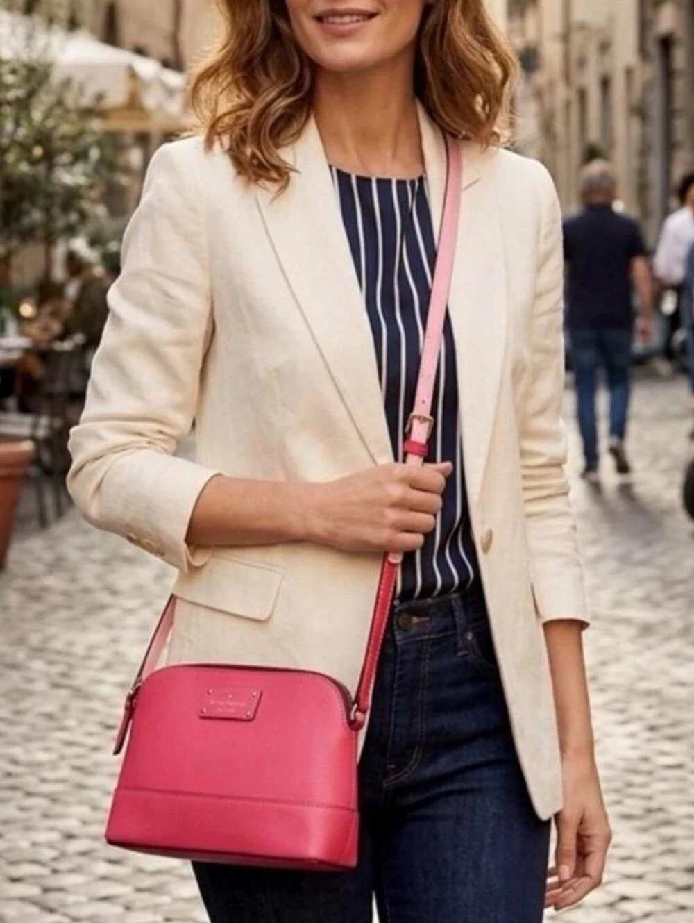 Kate Spade New York Hot Pink Wellesley Hanna Sweatheart Leather Bag NWOT
